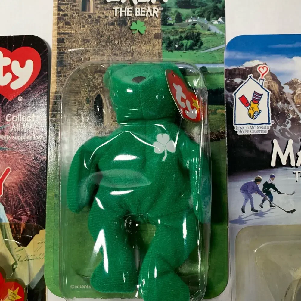 Lot of 4 1999 McDonald's Teenie Beanie Babies International Bears NIP - Picture 4 of 9